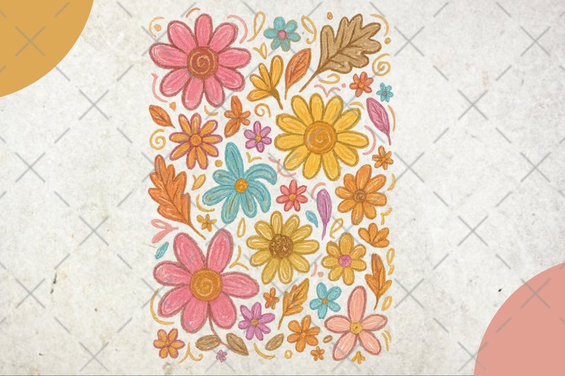 Summer Vibes Preppy Floral Brushstroke (by benbouselham.lamia100)