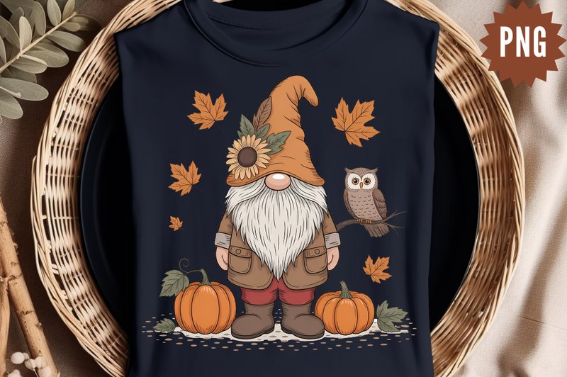 Thanksgiving Fall Gnome PNG Clipart (by JR Design)
