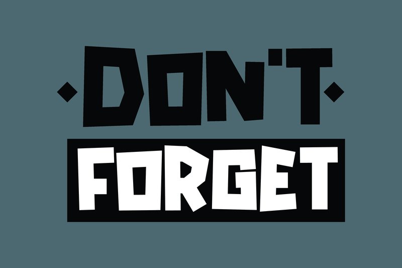 Typography Crafts Quotes Don't Forget (by studiokitasmg2021)