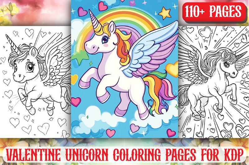 Valentine’s Coloring Pages Bold and Easy (by Kohinoor Design)