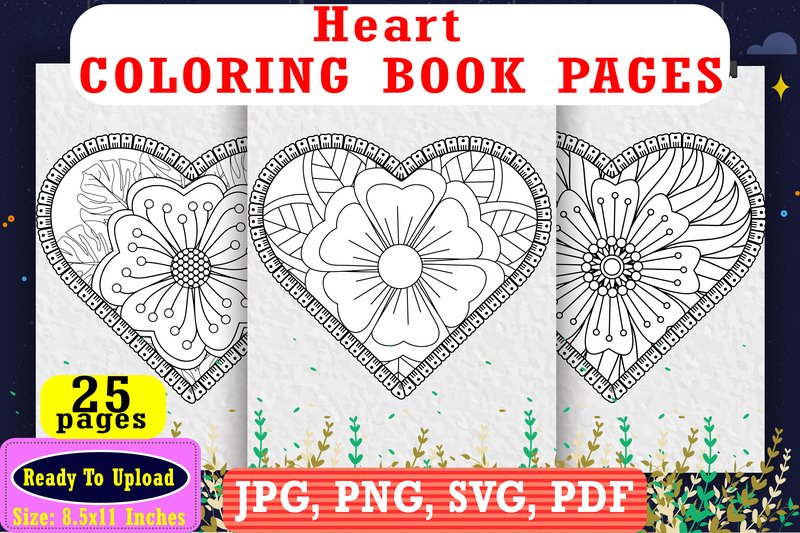 Valentine's Coloring Pages Bundle (by Mahira Pro)