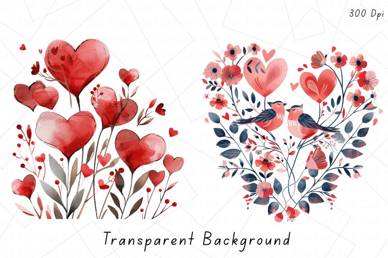 Valentine´s Day Clipart PNG (by Cut File)