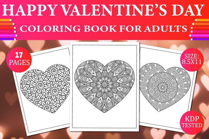 Valentine's Day Word Coloring Book KDP (by Design Empire)