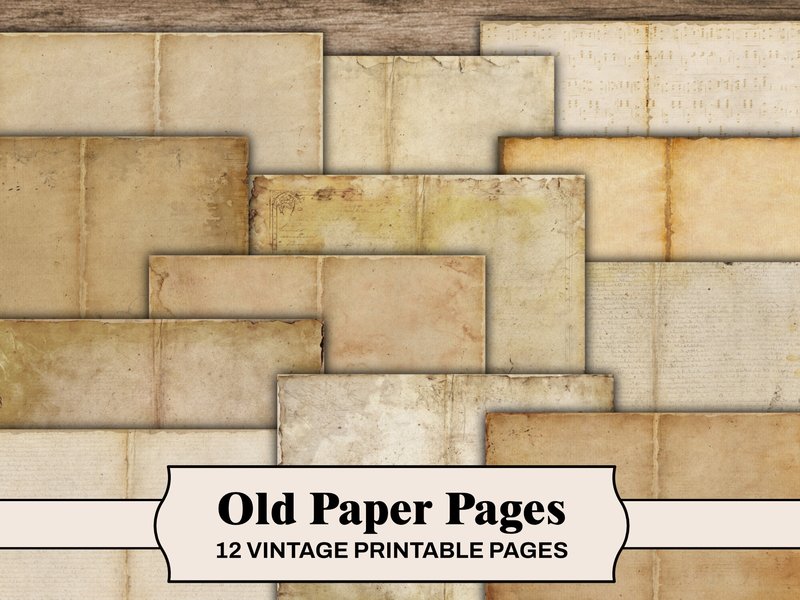 Vintage Junk Journal Pages Old Paper (by Wildflower Publishing)