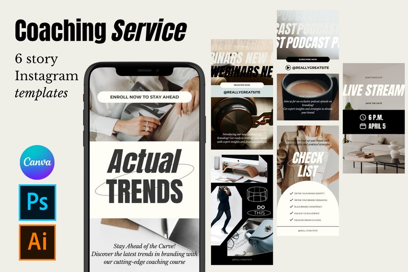 Visual Identity Minimal Story Templates (by barsrsind)