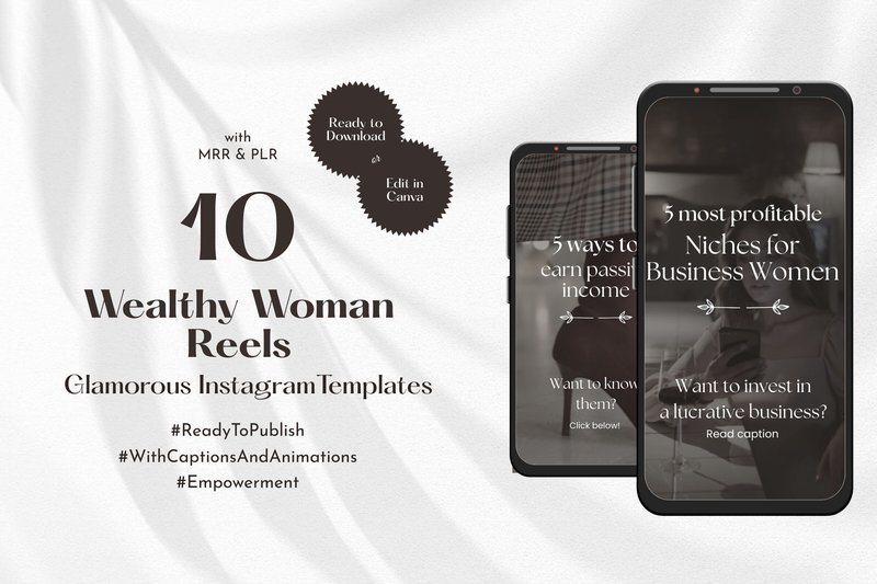 Wealthy Woman Instagram Reels | Canva (by studio.digicraft)