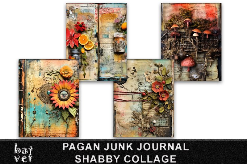 Whimsical Pagan Junk Journal Bundle PNG (by BatVet)