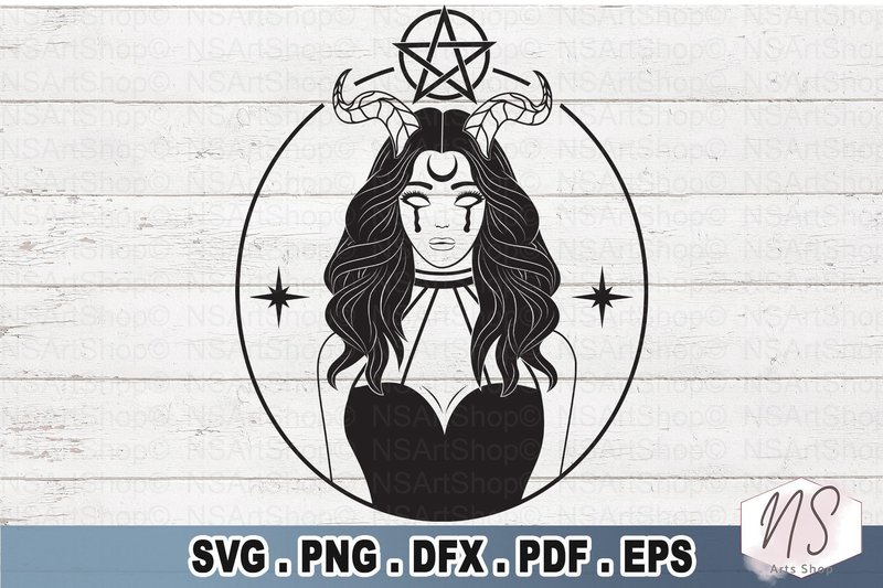 Witch SVG, Gothic SVG, Pagan SVG (by NS Arts Shop)