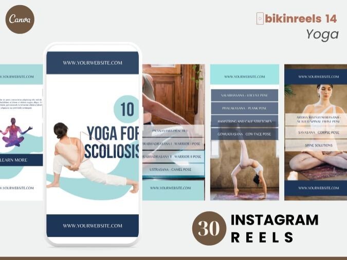 Yoga Instagram Reels Canva Template (by Templategum)