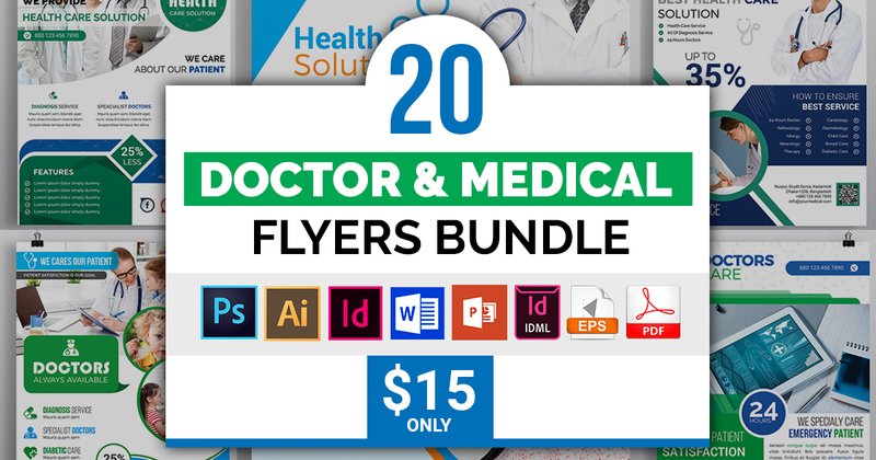 20 Doctor & Medical Flyers Bundle (by Imagine Design Studio)