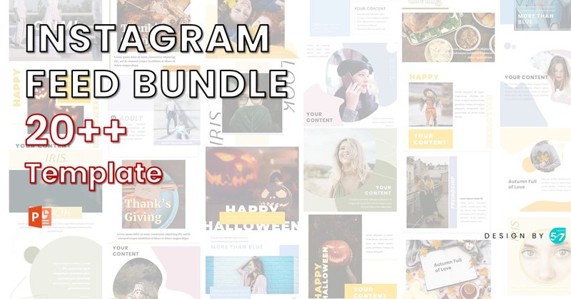 20++ Instagram Feed Template Bundle (by 57creative)