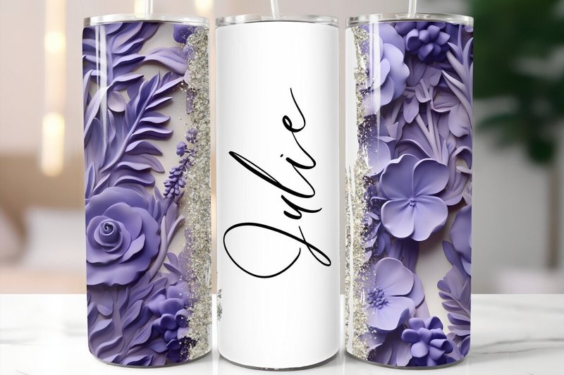 3D Lavender Infusion Tumbler (by Digital Nest Egg)