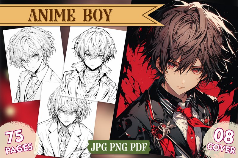 Anime Boy Coloring Pages Vol 01
