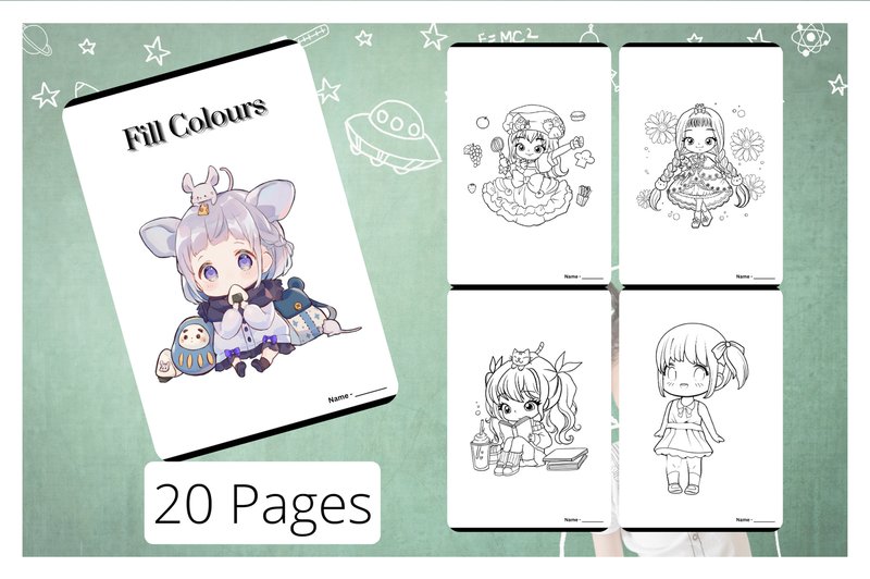 Anime Coloring Book by Realtor Templates