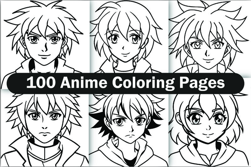 Anime Coloring Pages by C F Designer AH