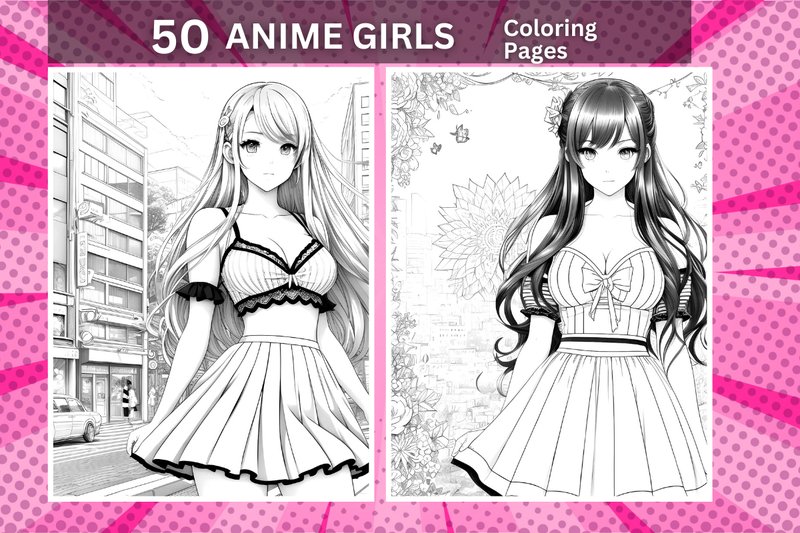 Anime Girls Coloring Pages