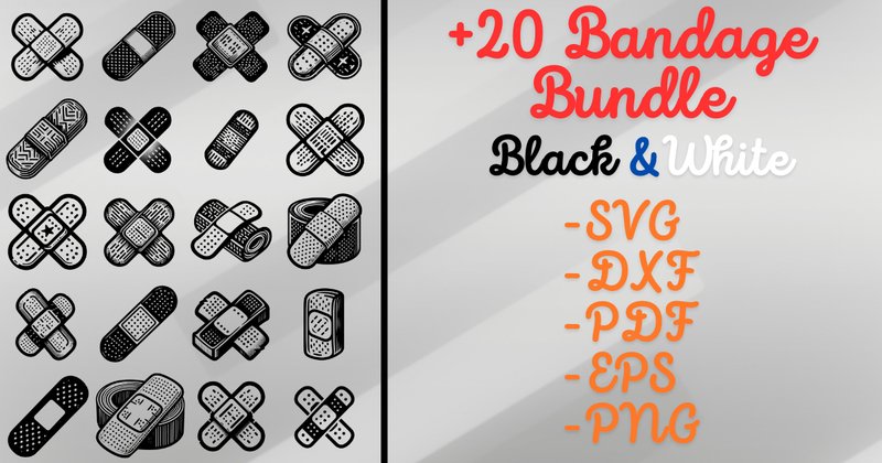 Bandage SVG Bundle (by Artful Assetsy)