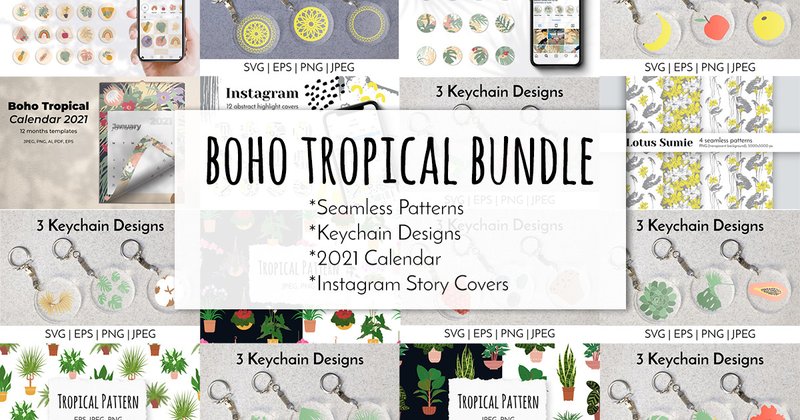 Boho Tropical Bundle (by neauth)
