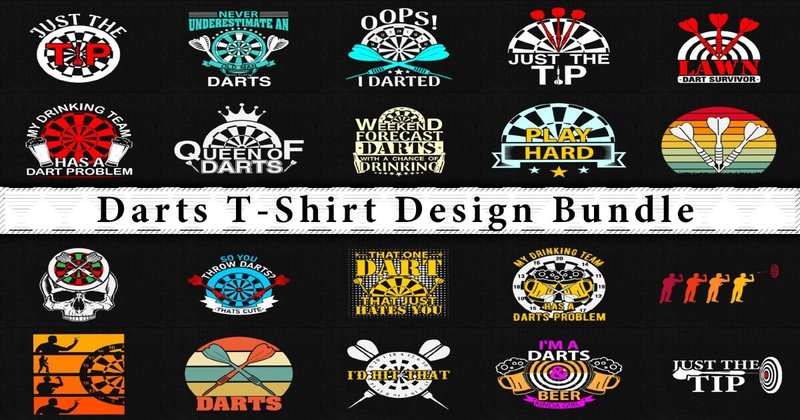 Bold Darts Player Design Bundle (by svgdecor)