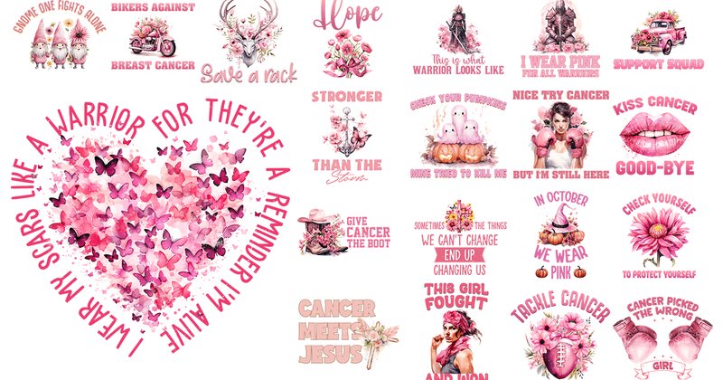 Breast Cancer Awareness Retro Bundle (by Unlimab)