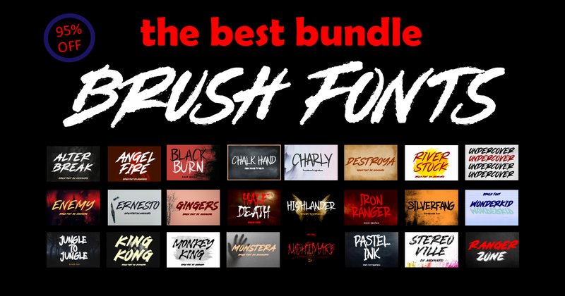 Brush Fonts Bundle (by aminmario)