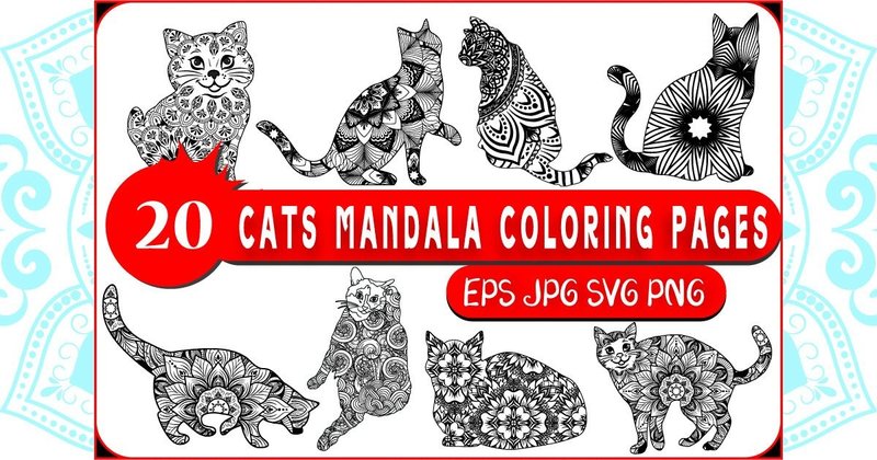 Cat Mandala Coloring Book Bundle (by Sadit Wiz440)