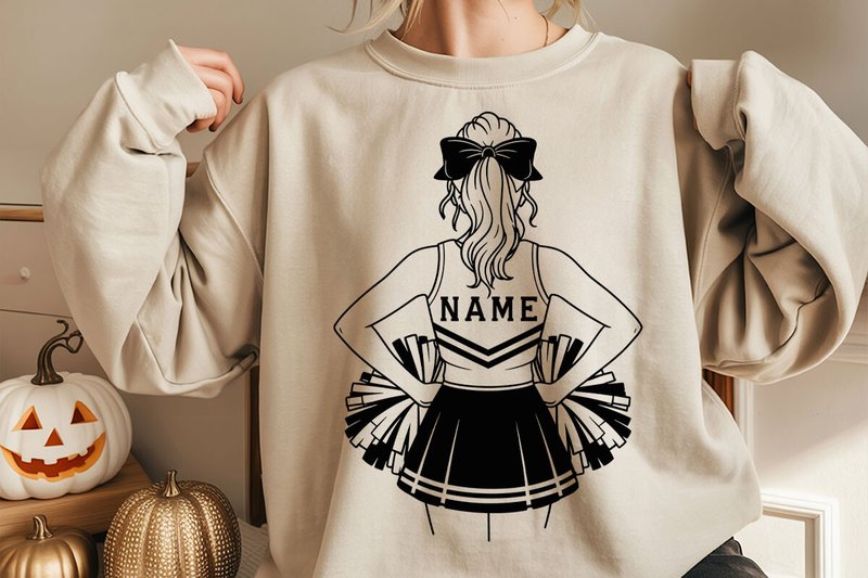 Cheerleader SVG, Customizable Name Svg (by SvgModes)