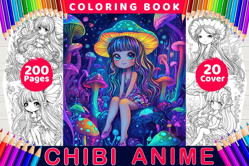 Chibi Anime Coloring Book