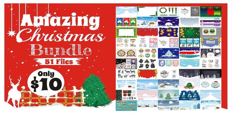Christmas Creative Illustration Bundle (by edywiyonopp)