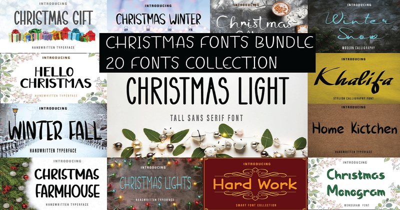Christmas Fonts Bundle (by Farz Studio)