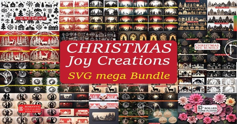 Christmas Joy Creations SVG Mega Bundle (by NGISED)