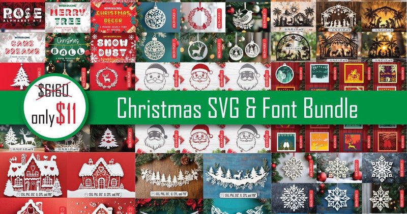 Christmas SVG and Font Bundle by NGISED