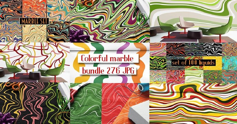 Colorful Marble Bundle (by TijanaARTStudio88)