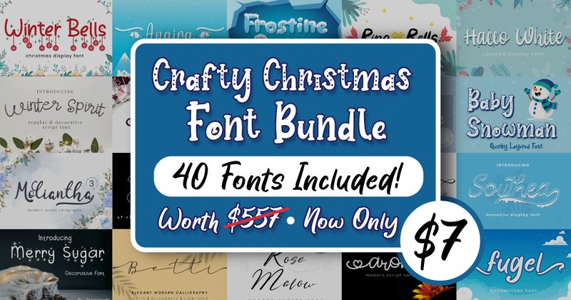 Crafty Christmas Font Bundle by attypestudio