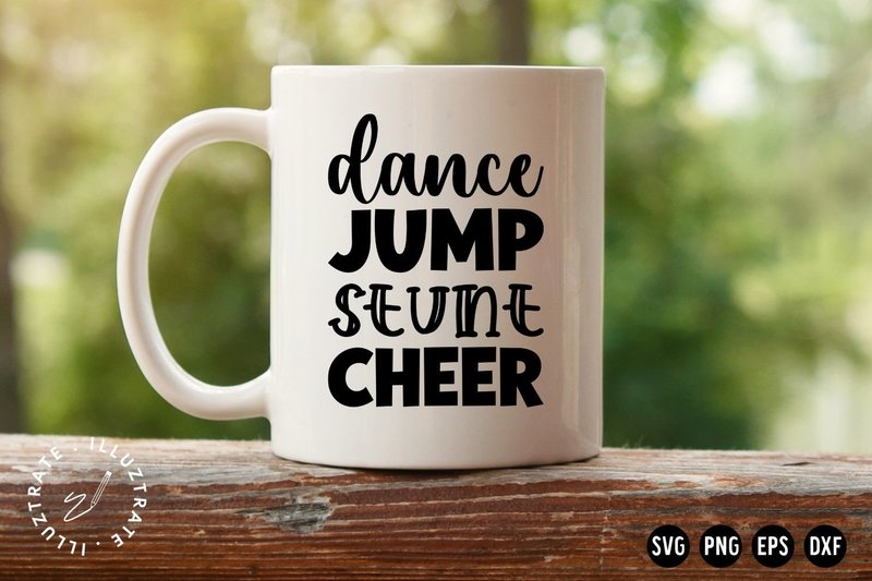 Dance Jump Stunt Cheer SVG Cut File (by illuztrate)