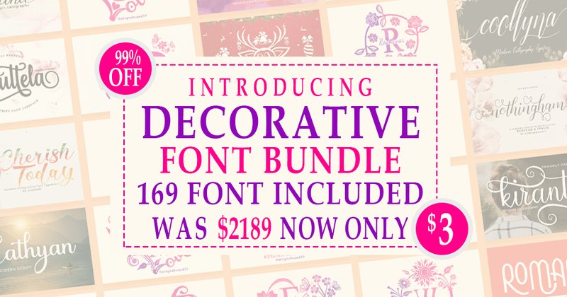 Decorative Font and Monogram Bundle (by utopiabrand19)