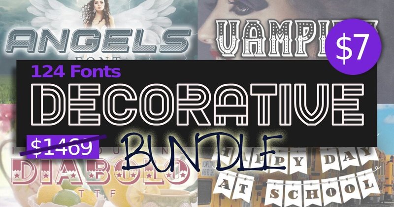 Decorative Font Bundle (by vladimirnikolic)