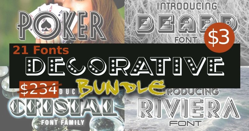 Decorative Font Bundle (by vladimirnikolic)