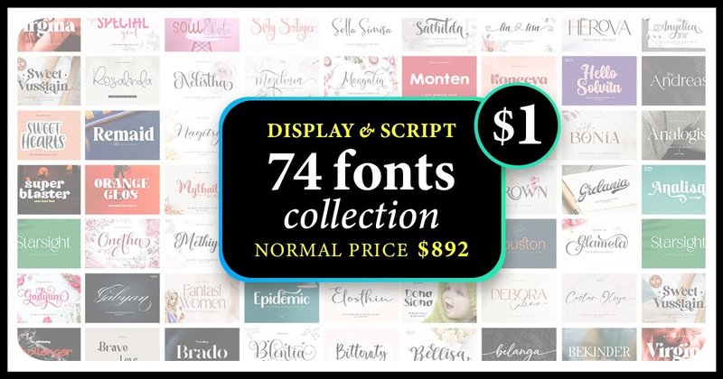Display & Script Font Collection (by gatype)
