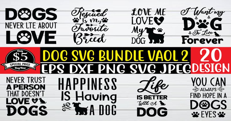 Dog SVG Bundle Vol.2 (by DesignEasy)