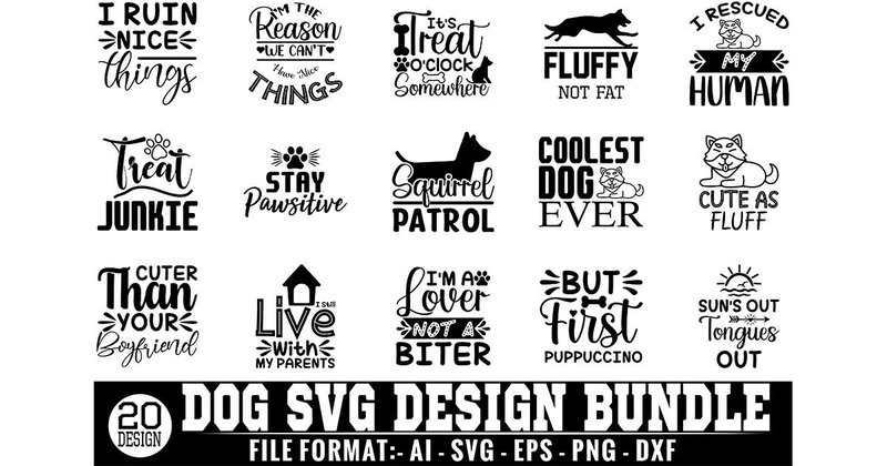 Dog SVG Design Bundle (by graphics_home)