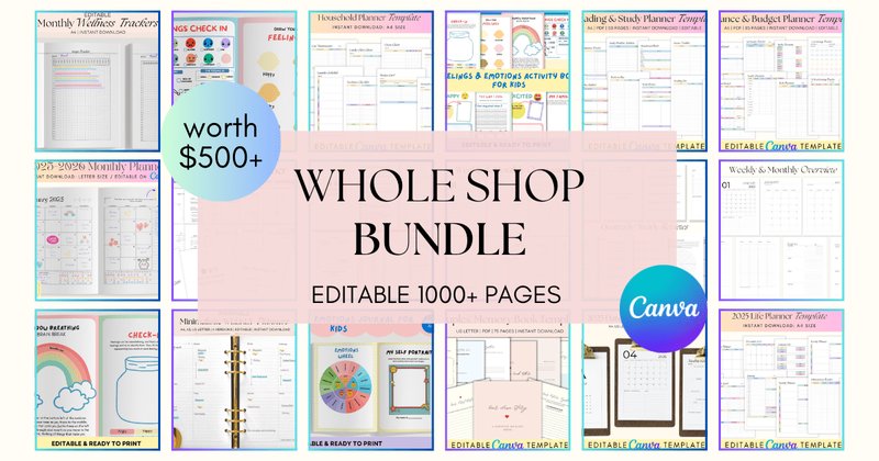 Editable Canva Templates Bundle (by Celine Art)