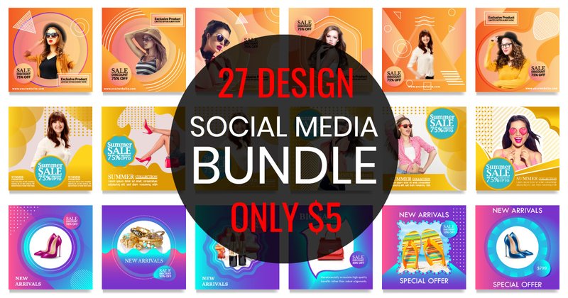 Fashion Social Media Template Bundle (by Ju Design)