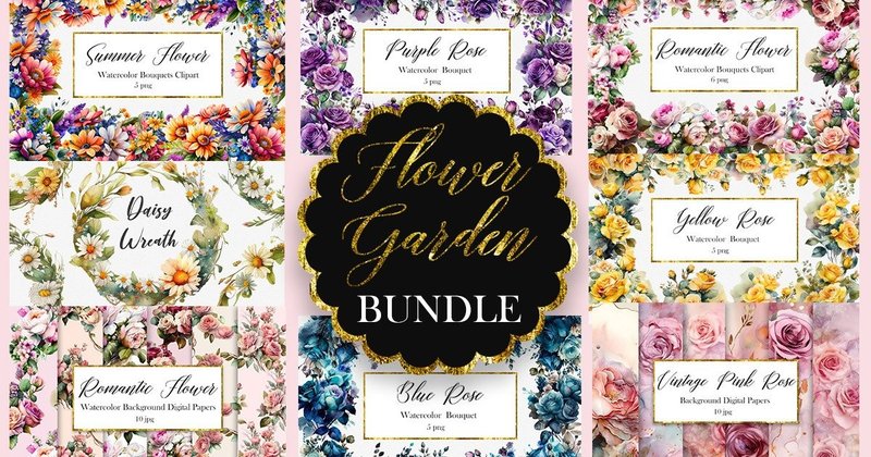 Flower Garden Graphics Bundle (by PinkPearly)