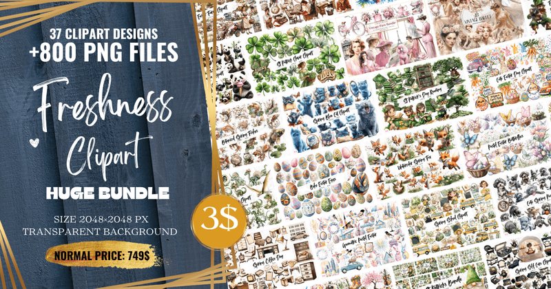 Freshness Clipart Huge Bundle (by Markicha Art)