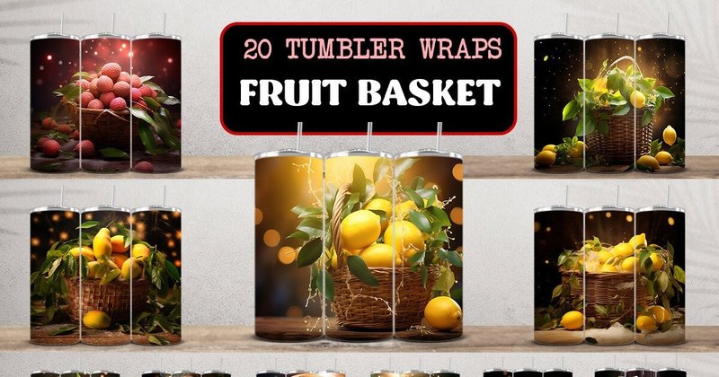 Fruit Basket Tumbler Wraps Bundle (by Arujoe)