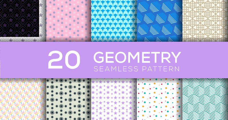 Geometric Seamless Patterns Bundle (by graphicstockbd)
