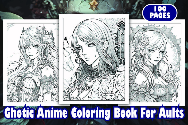 Gothic Anime Coloring Book for Adults