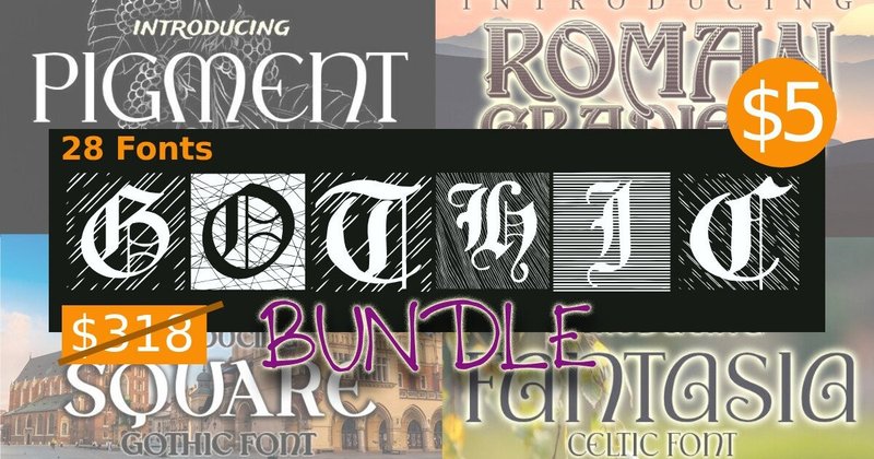 Gothic Font Bundle by vladimirnikolic