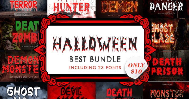 Halloween Best Font Bundle (by yogaletter6)